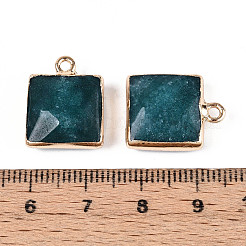 Dyed Natural White Jade Faceted Pendants&nbsp;G-T139-95I