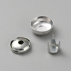 鉄製キャップトップボタン  帽子作りのアクセサリーに  プラチナ  11.5x3mm  穴：2.5mm&nbsp;BUTT-WH0029-46A