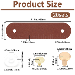 20Pcs PU Leather Buckles&nbsp;DIY-CY0003-87B