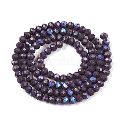 Electroplate Opaque Solid Color Glass Beads Strands&nbsp;LS-EGLA-A044-P3mm-L11