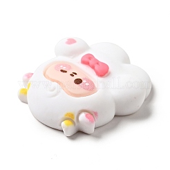 素敵なアニマル オペーク レジン カボション  羊  25.5x22x7.5mm&nbsp;LS-RESI-B012-01E
