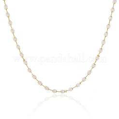Handmade Glass Faceted Rondelle Beaded Chains&nbsp;CHC-CJ0001-73