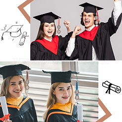 DIY Blank Oval & Heart Alloy Pendants Decoration Making Kit for Graduation&nbsp;DIY-SC0025-37