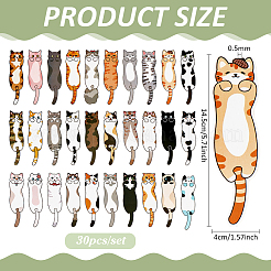 かわいい紙猫のブックマーク30個  ミックスカラー  145x40x0.5mm&nbsp;AJEW-WH0455-255