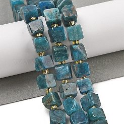 天然石アパタイトビーズ連売り  キューブ  シードビーズで  6~7.5x6~7.5x6~7.5mm  穴：1~1.2mm  約42~44個/連  14.96~15.55''（38~39.5センチメートル）&nbsp;G-G053-B18-03