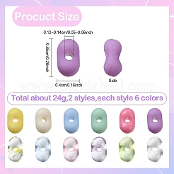 Opaque & Transparent Acrylic Beads&nbsp;MACR-YW0003-16