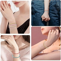 10Pcs 5 Colors Handmade Braided Cotton Cord Bracelets Making&nbsp;BJEW-YW00006