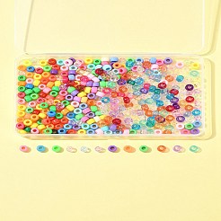 DIYジュエリー作成キット  プラスチックとアクリルビーズ400種類4個ずつを含む  混合図形  ミックスカラー  6.5~9x6mm  穴：2~3.8mm  100個/スタイル&nbsp;DIY-FS0009-03