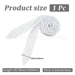 合金クリスタルラインストーンネクタイ  チェーンネクタイ  ホワイト  1290x26x3mm&nbsp;AJEW-WH20006-208B
