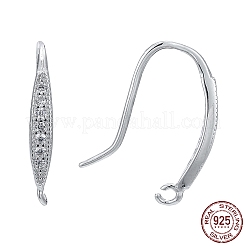 Anti-Tarnish Rhodium Plated 925 Sterling Silver Earring Hooks&nbsp;LS-STER-K168-096P