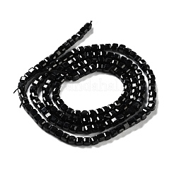 天然石ブラックスピネルビーズ連売り  多面カット  キューブ  2x2x2mm  穴：0.7mm  約170個/連  15インチ&nbsp;G-D467-A04-02