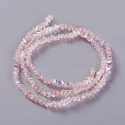 電気メッキガラスビーズセット  ABカラーメッキ  三角形  ミックスカラー  2.2~3x3~4.7x2~3mm  穴：0.7mm  約150~155個/連  10.2