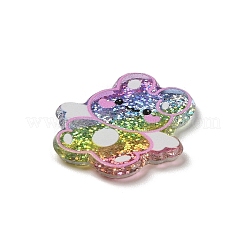 カラフルなアクリルプラスチックカボション  兎  23.5x21.5x2mm&nbsp;OACR-R269-07E