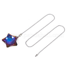 Star Glass Charms Ceiling Fan Pull Chain Extenders&nbsp;HJEW-TADJ0003