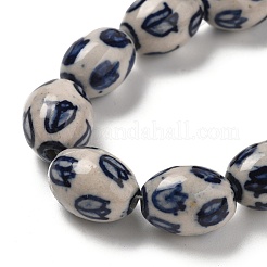 Handmade Blue and White Porcelain Beads&nbsp;PORC-I027-16B