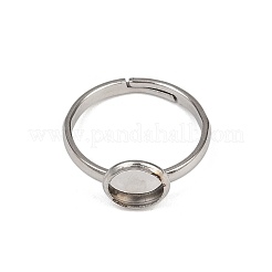 304ステンレススチールカフリング部品  ベゼルカップリングのセッティング  フラットラウンド  ステンレス鋼色  トレイ：8mm  内径：15.5mm&nbsp;STAS-D372-05P-01A