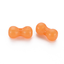 模造ゼリーアクリルビーズ  骨の形  ダークオレンジ  9x17.5x8.5mm  穴：1.8mm  約600個/500g&nbsp;MACR-S373-96-E05