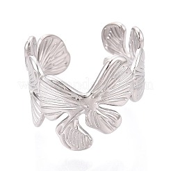 304 Stainless Steel Cuff Open Rings for Women&nbsp;RJEW-N052-12P