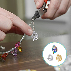 12Pcs 3 Colors 304 Stainless Steel Pendants&nbsp;STAS-DC0013-37