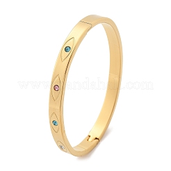 Eye 304 Stainless Steel Rhinestone Bangles for Women&nbsp;BJEW-Z092-09G