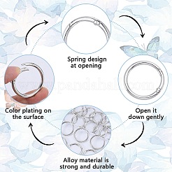 亜鉛合金スプリングゲートリング  Oリング  プラチナ  6ゲージ  39x4mm  内径：31mm  約20個/箱&nbsp;FIND-SP0001-08D