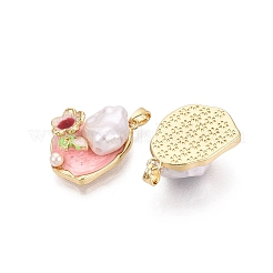 Brass Enamel Pendants&nbsp;KK-SZC0009-09G-02