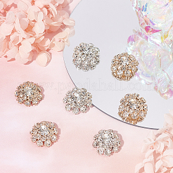 8Pcs 2 Colors Brass Shank Buttons&nbsp;RB-GF0001-02