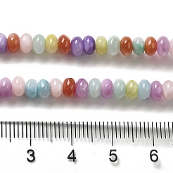 天然淡水シェルビーズ連売り  ロンデル  染め  ミックスカラー  5x3mm  穴：0.6mm  約121~122個/連  14.76''（37.5センチメートル）&nbsp;X-SHEL-H003-02