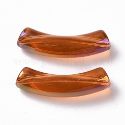 UV Plating Transparent Rainbow Iridescent Acrylic Beads&nbsp;OACR-A016-01