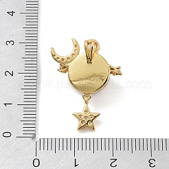 Rack Plating Brass Pendant&nbsp;KK-H476-15G