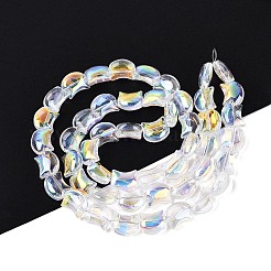 Electroplate Transparent Glass Beads Strands&nbsp;EGLA-N057-08A-01