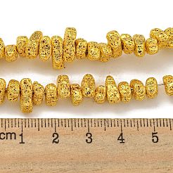 Electroplated Natural Lava Rock Beads Strands&nbsp;G-I360-U01-01