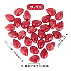30Pcs Dyed Natural Jade Cabochons&nbsp;G-AR0005-18