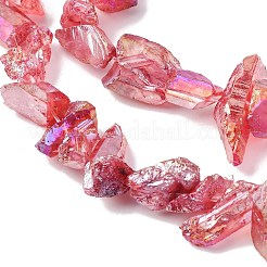 1 Strand Electroplated Natural Quartz Beads Strands&nbsp;G-PA0001-18B