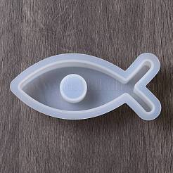 魚のキャンドルホルダーのシルエットシリコン型  キャンドル作り用  ホワイト  55x128x27mm&nbsp;LS-SIL-B050-01A