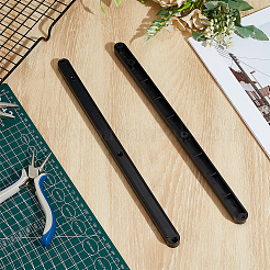 プラスチック製引き出しスライド2個  キャビネット引き出し用引き出しレール  ブラック  297x16x13mm&nbsp;AJEW-WH0752-062A