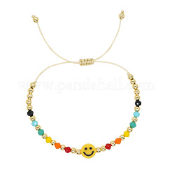 Acrylic Beads Braided Bead Bracelets&nbsp;KG4312-1
