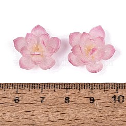 熱収縮アクリルビーズキャップ  マルチ花弁花  ピンク  18.5~20x18.5~21x8~9mm  穴：1~1.2mm&nbsp;OACR-N164-12