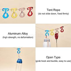 8Pcs 4 Colors Aluminum Alloy Guyline Cord Adjuster&nbsp;TOOL-FH0001-17