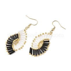 Glass Braided Beads Dangle Earrings&nbsp;EJEW-MZ00746