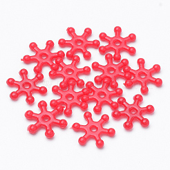 アクリルビーズ  スノーフレーク  ミックスカラー  15.5x14x3mm  穴：1.5mm  約2770個/500g&nbsp;MACR-S272-03