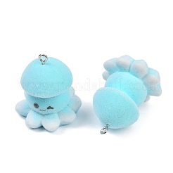 Flocky Resin Pendants&nbsp;FIND-A052-04C