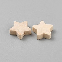 ウッドビーズ  スター  バリーウッド  19~20x19~20x6mm  穴：2mm&nbsp;WOOD-WH0062-20