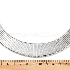 女性用合金製ワイドチョーカーネックレス  プラチナ  19.69インチ（50cm）&nbsp;NJEW-C090-01P