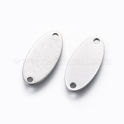 変色しにくい201ステンレススチールリンクコネクター  オーバル  ステンレス鋼色  17x8x0.8mm  穴：1.4mm&nbsp;LS-STAS-L234-013P