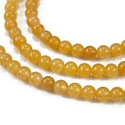 天然石トパーズ翡翠ビーズ連売り  ラウンド  グレードA  3mm  穴：0.5mm  約136個/連  15.87''（40.3センチメートル）&nbsp;G-M438-A06-01