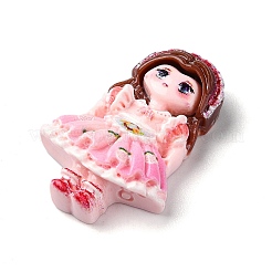 Cartoon Girls Opaque Resin Decoden Cabochons&nbsp;RESI-S392-02C-04