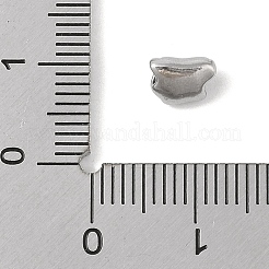 304ステンレススチールビーズ  ナゲット  ステンレス鋼色  7x5x4.5mm  穴：1.4mm&nbsp;STAS-M071-01J-P