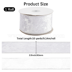 10 Yards Single Face Velvet Wired Ribbon&nbsp;SRIB-WH20020-023C