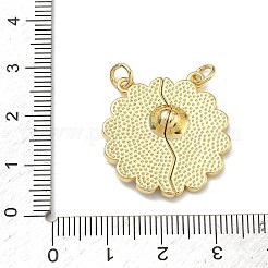真鍮製エナメルペンダント  花のチャーム  スプリットペンダント  磁気を持つ  鉛フリー＆カドミウムフリー  ラックめっき  長持ちメッキ  18KGP本金メッキ  25x24x5mm  丸カン：5x0.9ミリ  3.2mm内径&nbsp;KK-A293-22G